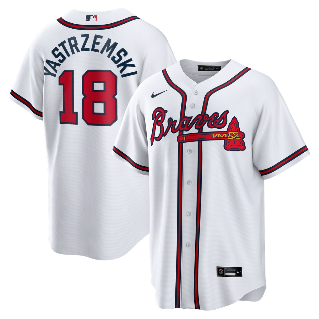 Atlanta Braves Mike Yastrzemski Nike Replica Jersey - White Team Jersey Sports Fan Apparel