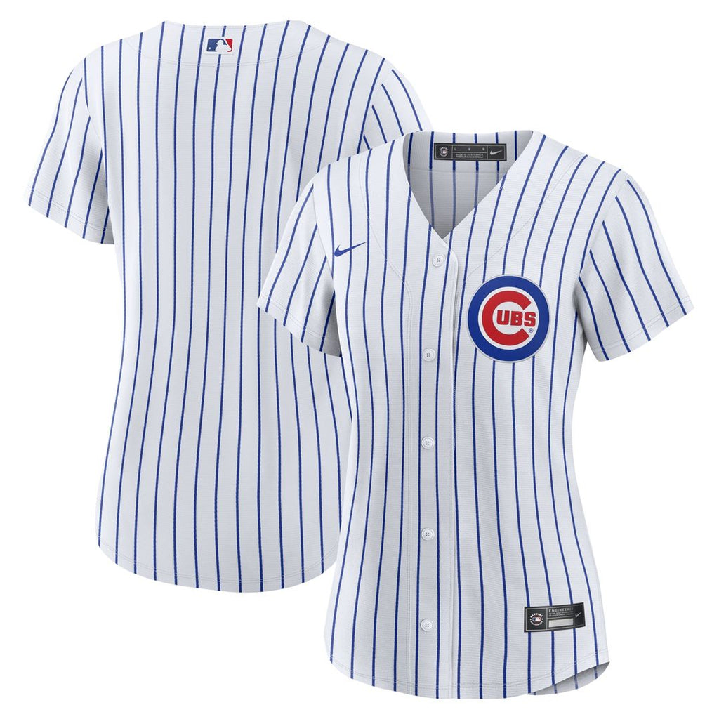 Chicago Cubs Nike Women's Home Replica Team Jersey - White Team Jersey Sports Fan Apparel