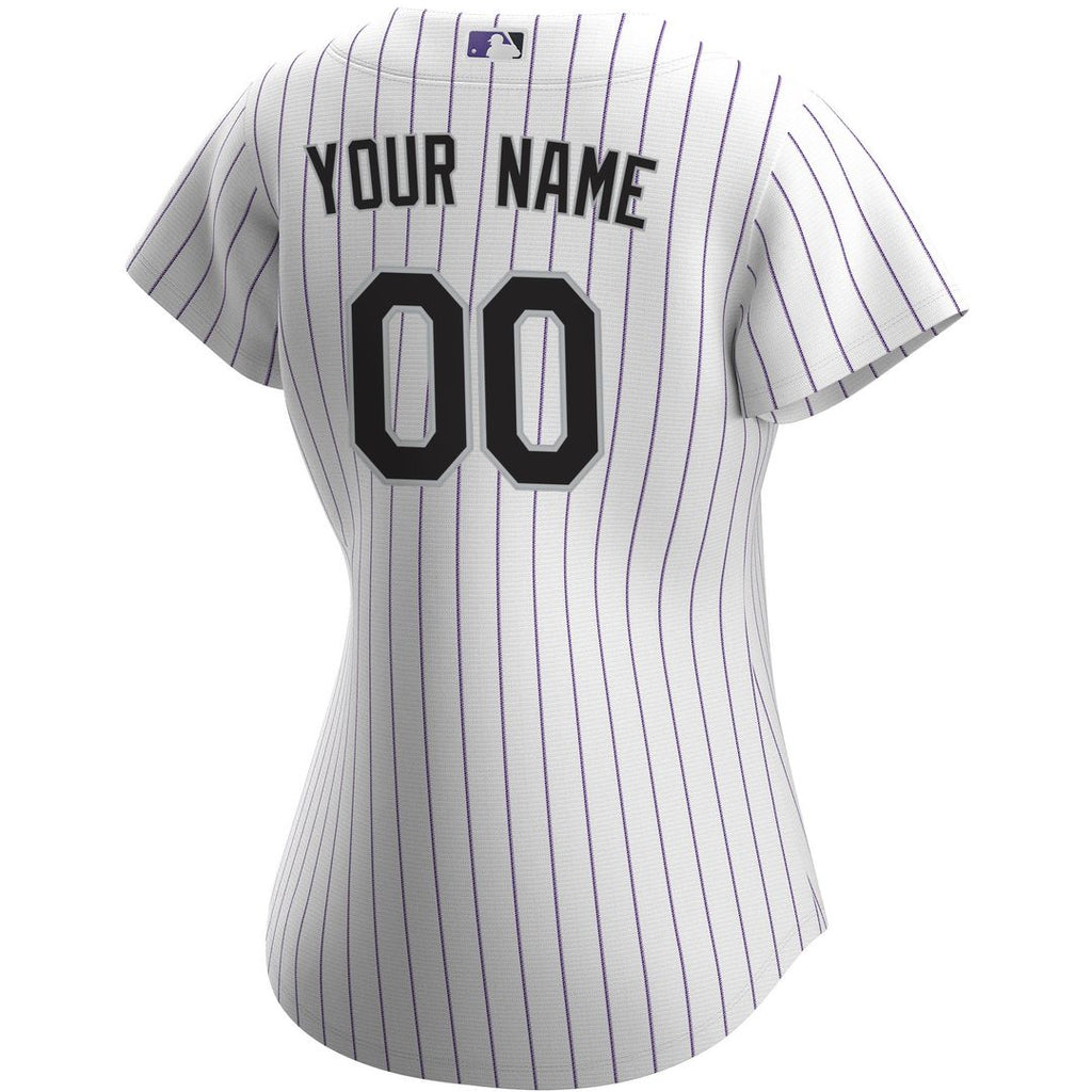 Colorado Rockies Nike Women's Home Replica Custom Jersey - White Team Jersey Sports Fan Apparel