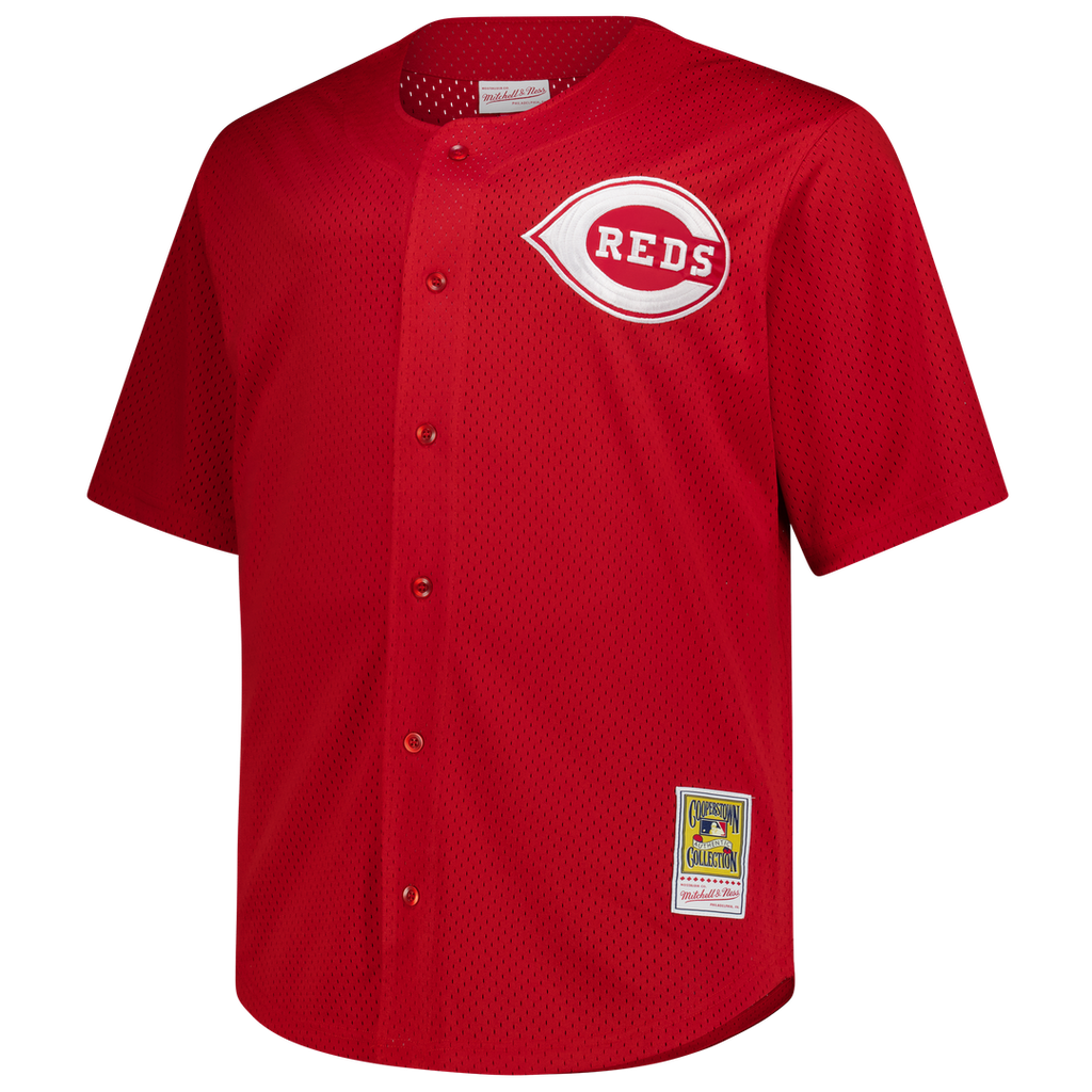 Cincinnati Reds Deion Sanders Mitchell & Ness Big & Tall Cooperstown Mesh Batting Practice Jersey - Red Team Jersey Sports Fan Apparel
