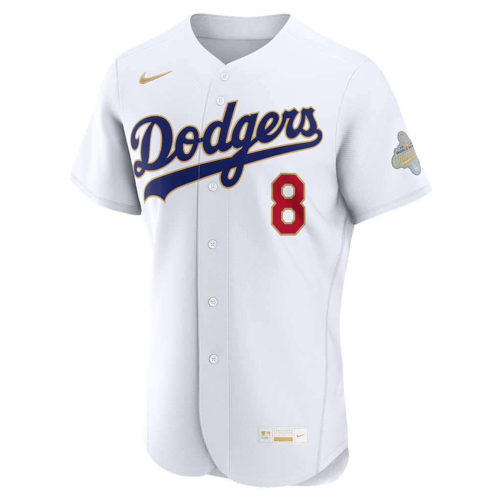 Los Angeles Dodgers Enrique Hernández Nike 2026 Gold Collection Authentic Jersey - White Team Jersey Sports Fan Apparel