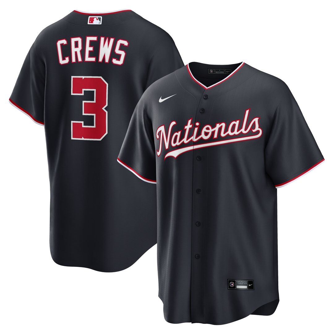 Washington Nationals Dylan Crews Nike Home Replica Jersey - White Team Jersey Sports Fan Apparel