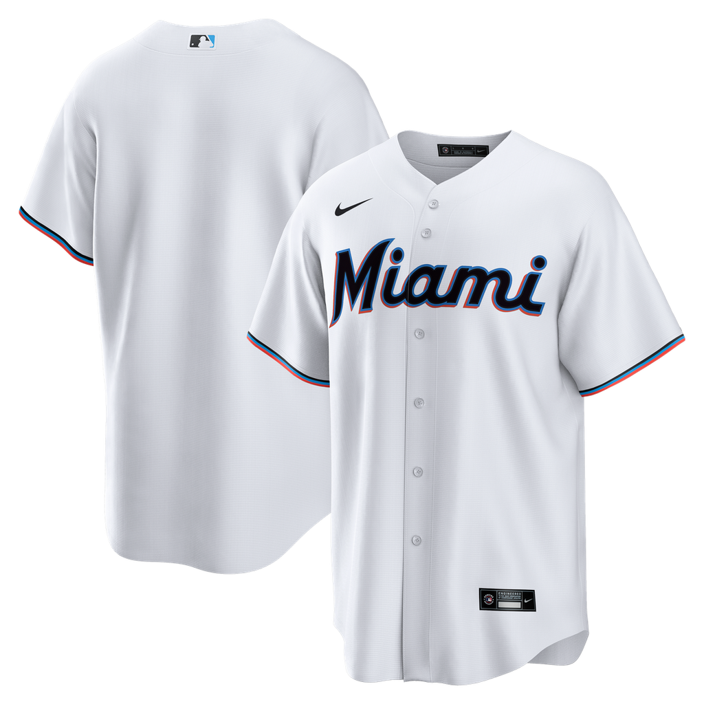 Miami Marlins Nike Home Big & Tall Replica Jersey - White Team Jersey Sports Fan Apparel
