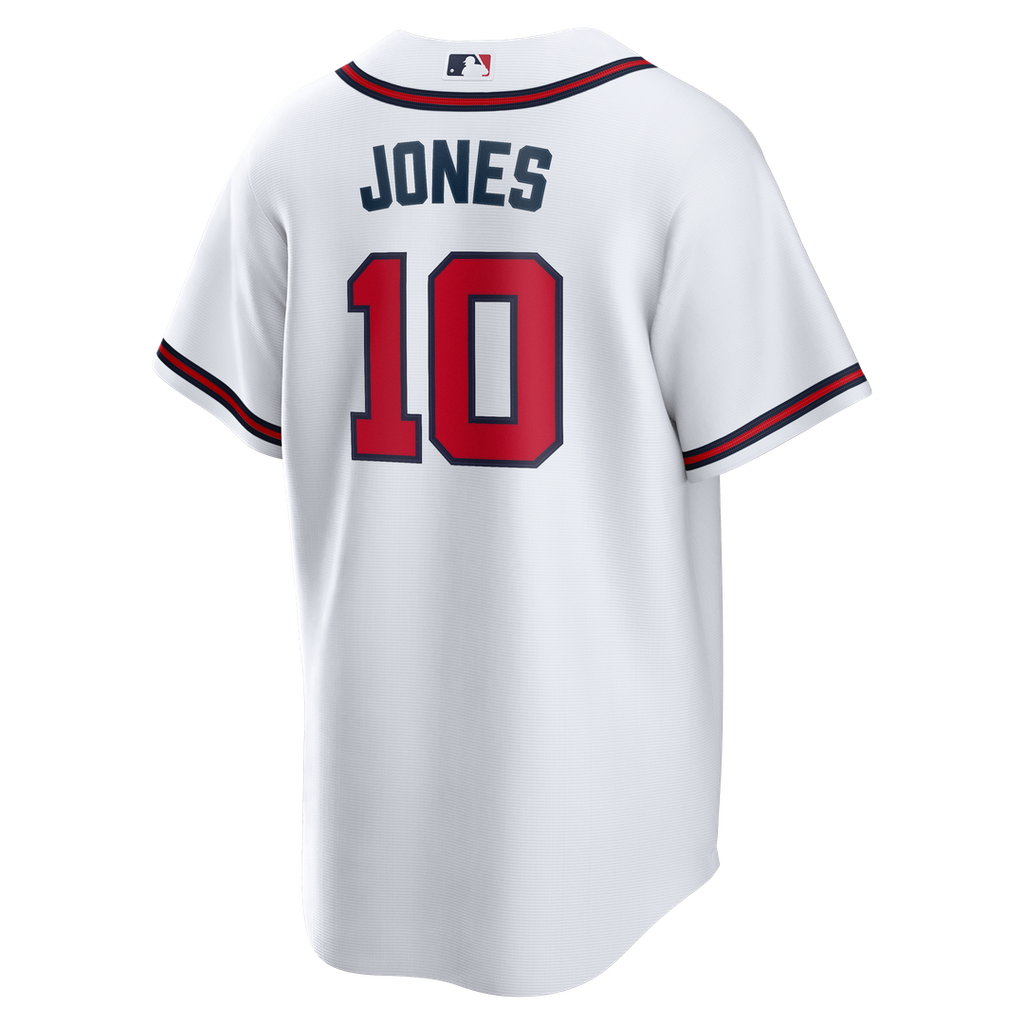 Atlanta Braves Chipper Jones Nike Home Retired Player Replica Jersey - White Team Jersey Sports Fan Apparel
