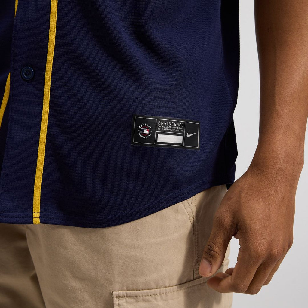 Milwaukee Brewers Nike Alternate Replica Team Jersey - Navy Team Jersey Sports Fan Apparel