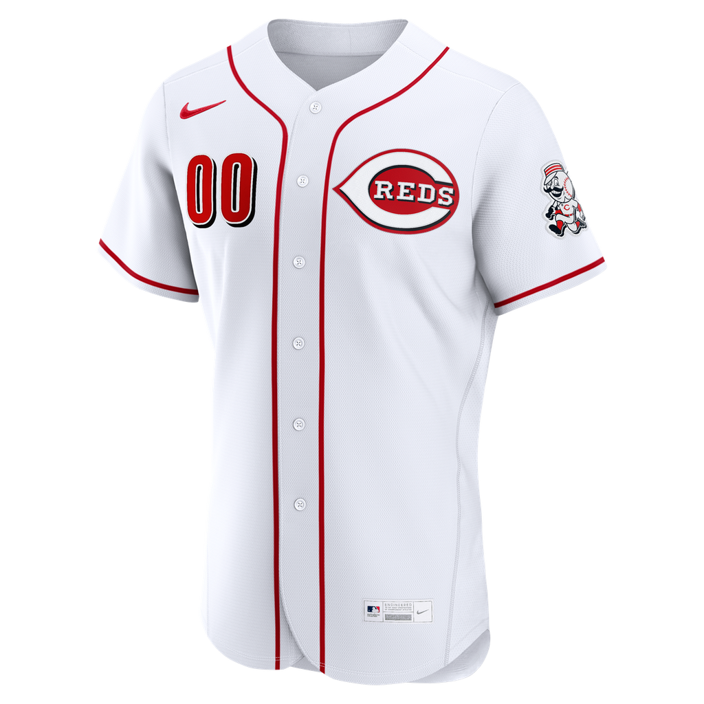 Cincinnati Reds Nike Home Authentic Custom Jersey - White Team Jersey Sports Fan Apparel