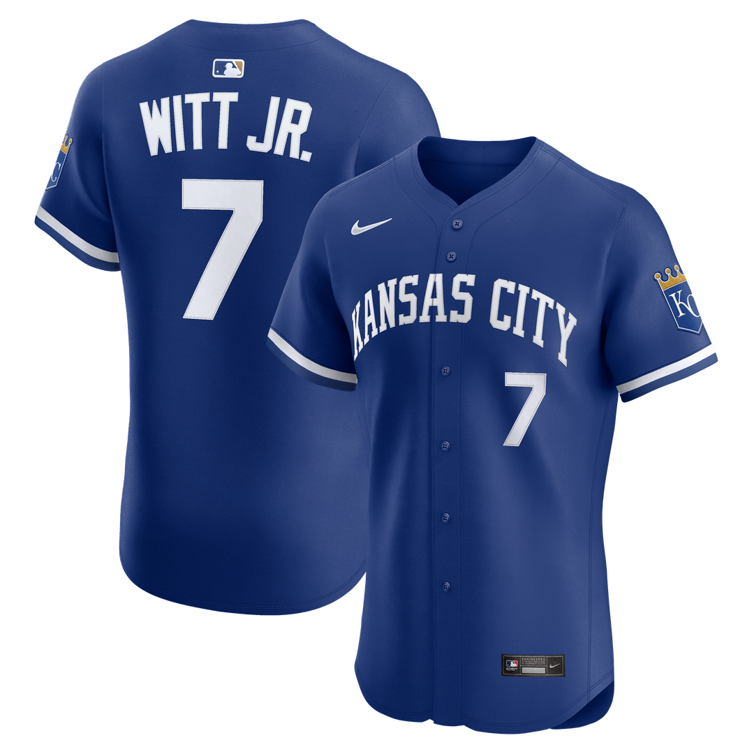 Kansas City Royals Bobby Witt Jr. Nike Alternate 2 Elite Player Jersey - Royal Team Jersey Sports Fan Apparel