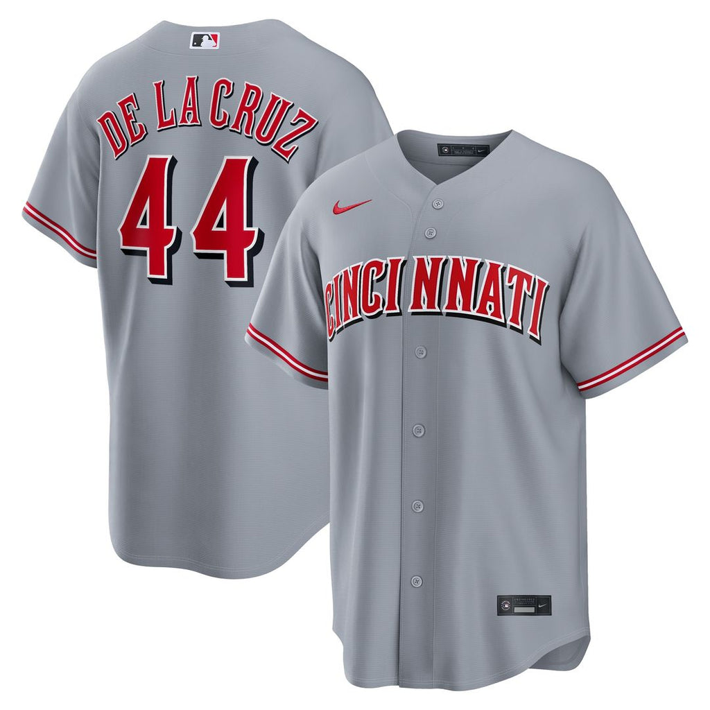 Cincinnati Reds Elly De La Cruz Nike Road Replica Jersey - Gray Team Jersey Sports Fan Apparel