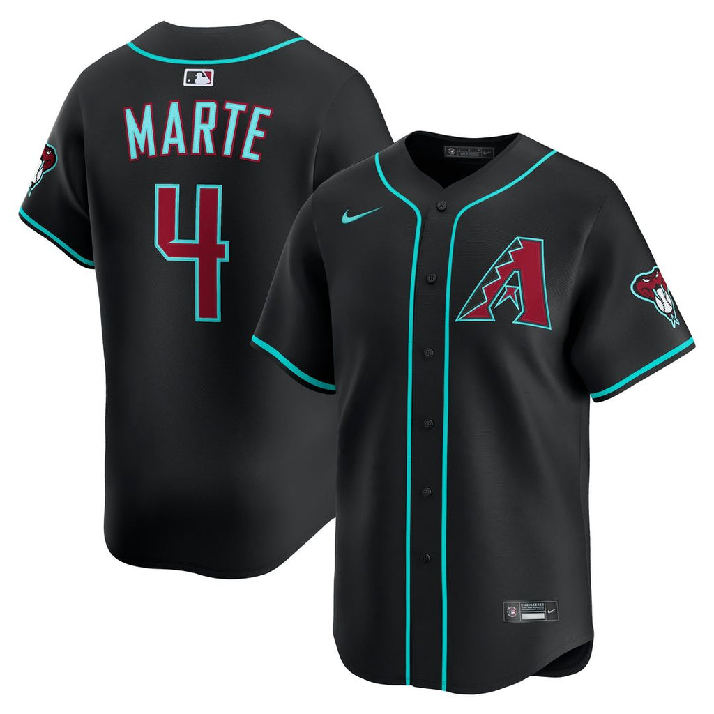 Arizona Diamondbacks Ketel Marte Nike Alternate Limited Jersey - Black Team Jersey Sports Fan Apparel