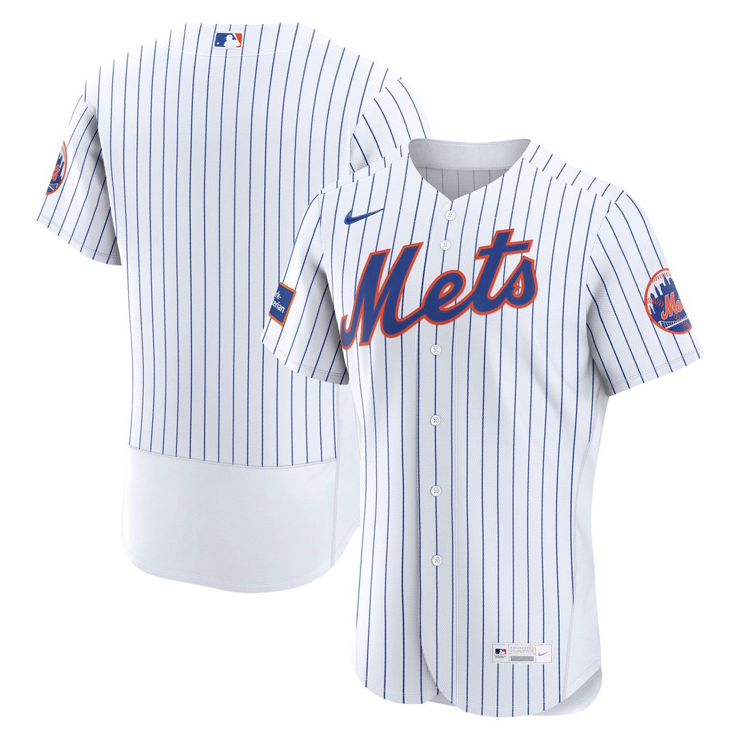 New York Mets Nike Alternate Authentic Sponsor Patch Jersey - Black Team Jersey Sports Fan Apparel