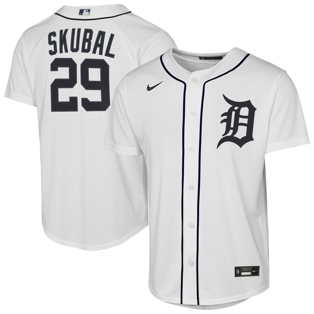 Detroit Tigers Tarik Skubal Nike Youth Home Replica Player Jersey - White Team Jersey Sports Fan Apparel
