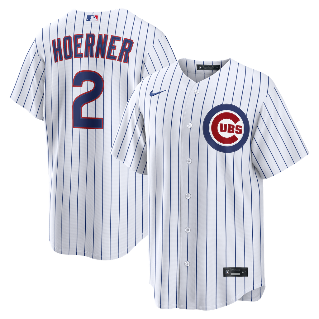 Chicago Cubs Nico Hoerner Nike Home Replica Jersey - White Team Jersey Sports Fan Apparel