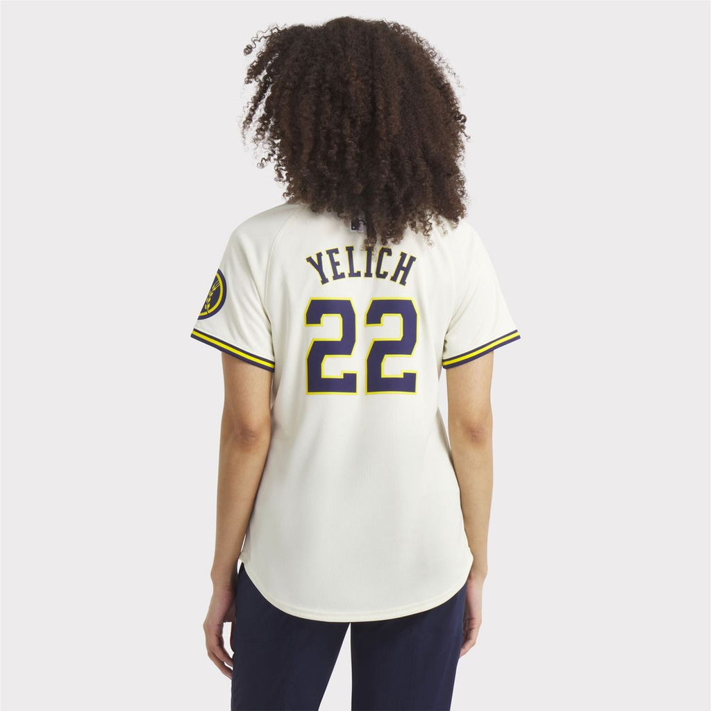 Milwaukee Brewers Christian Yelich Nike Women's Home Limited Player Jersey - Cream Team Jersey Sports Fan Apparel