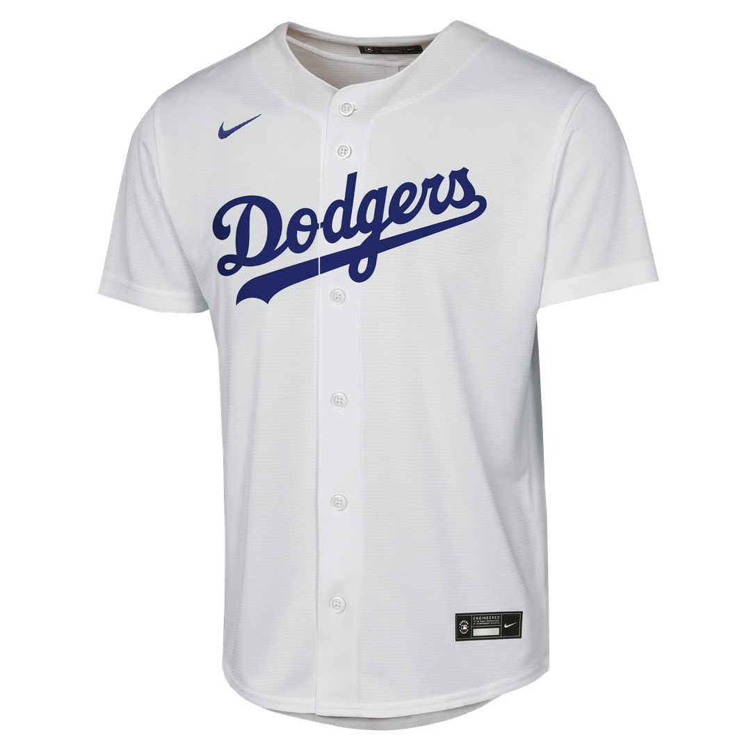 Los Angeles Dodgers Yoshinobu Yamamoto Nike Youth Home Baseline Jersey - White Team Jersey Sports Fan Apparel
