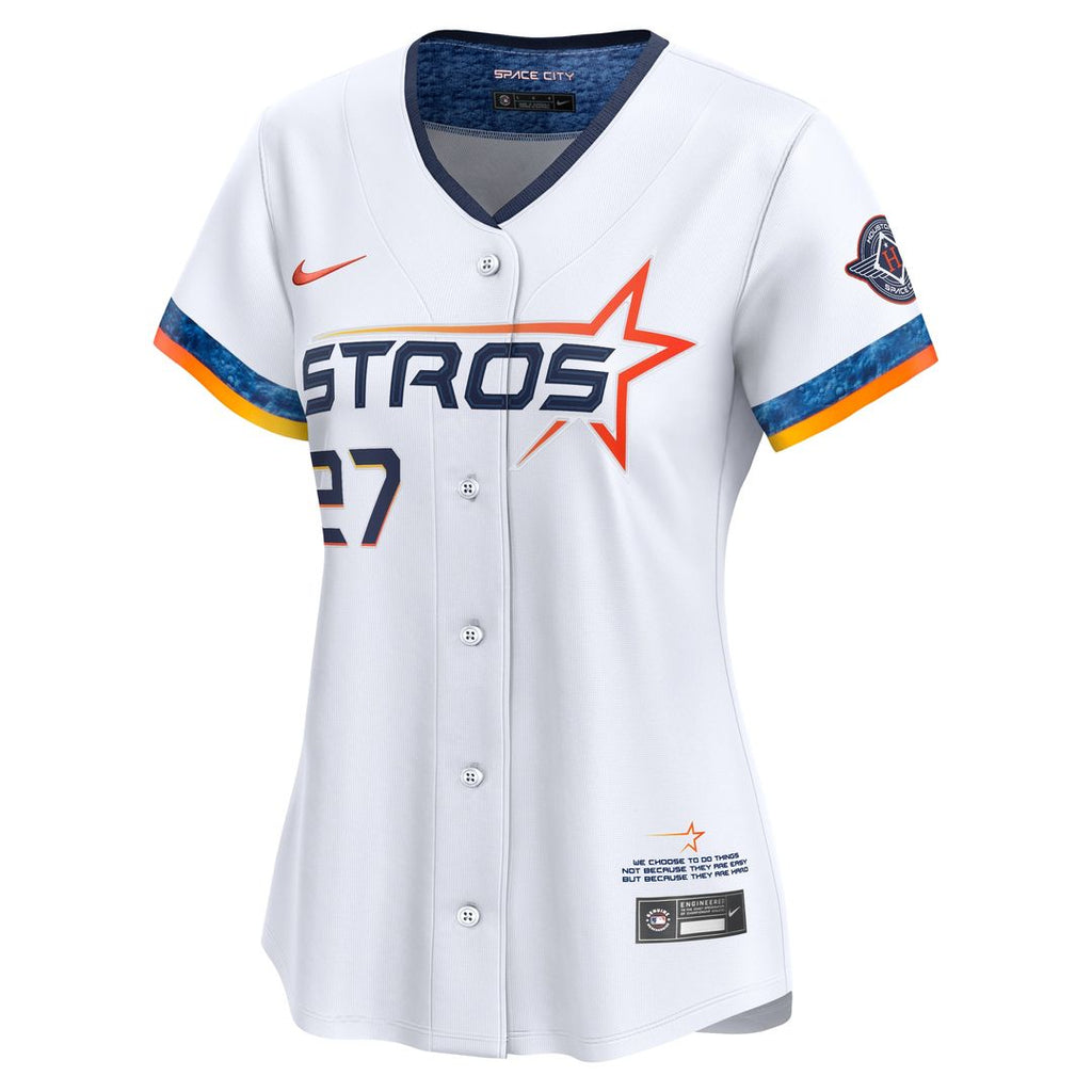 Houston Astros Jose Altuve Nike Women's 2025 City Connect Limited Jersey - White Team Jersey Sports Fan Apparel