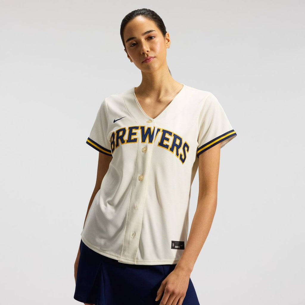 Milwaukee Brewers Sal Frelick Nike Women's Home Replica Jersey - Cream Team Jersey Sports Fan Apparel