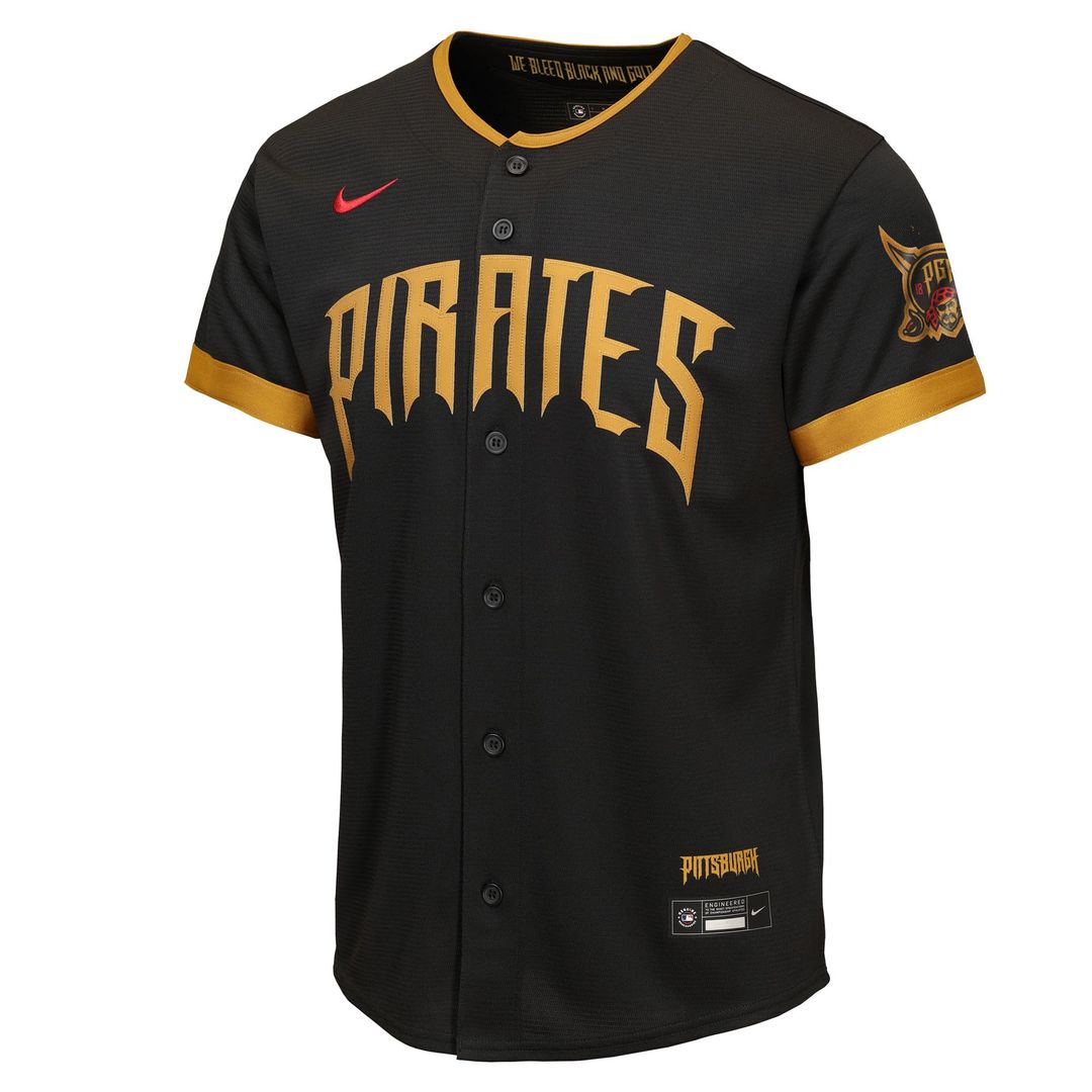 Pittsburgh Pirates Paul Skenes Nike Youth 2026 City Connect Stadium Jersey - Black Team Jersey Sports Fan Apparel