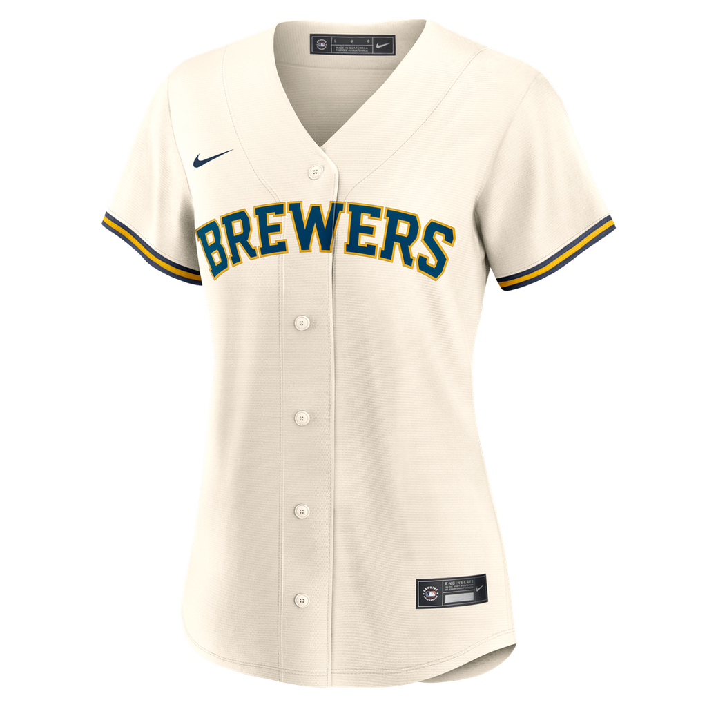 Milwaukee Brewers Sal Frelick Nike Women's Home Replica Jersey - Cream Team Jersey Sports Fan Apparel