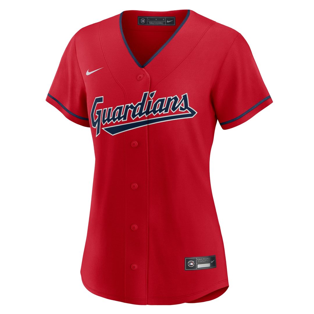 Cleveland Guardians Nike Women's Alternate Official Replica Jersey - Navy Team Jersey Sports Fan Apparel