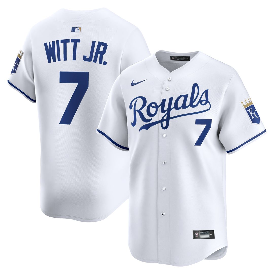 Kansas City Royals Bobby Witt Jr. Nike Home Limited Player Jersey - White Team Jersey Sports Fan Apparel