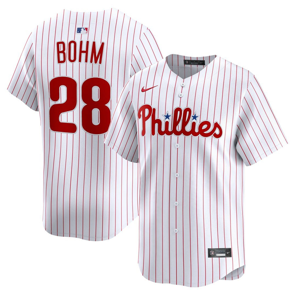 Philadelphia Phillies Alec Bohm Nike Home Limited Player Jersey - White Team Jersey Sports Fan Apparel