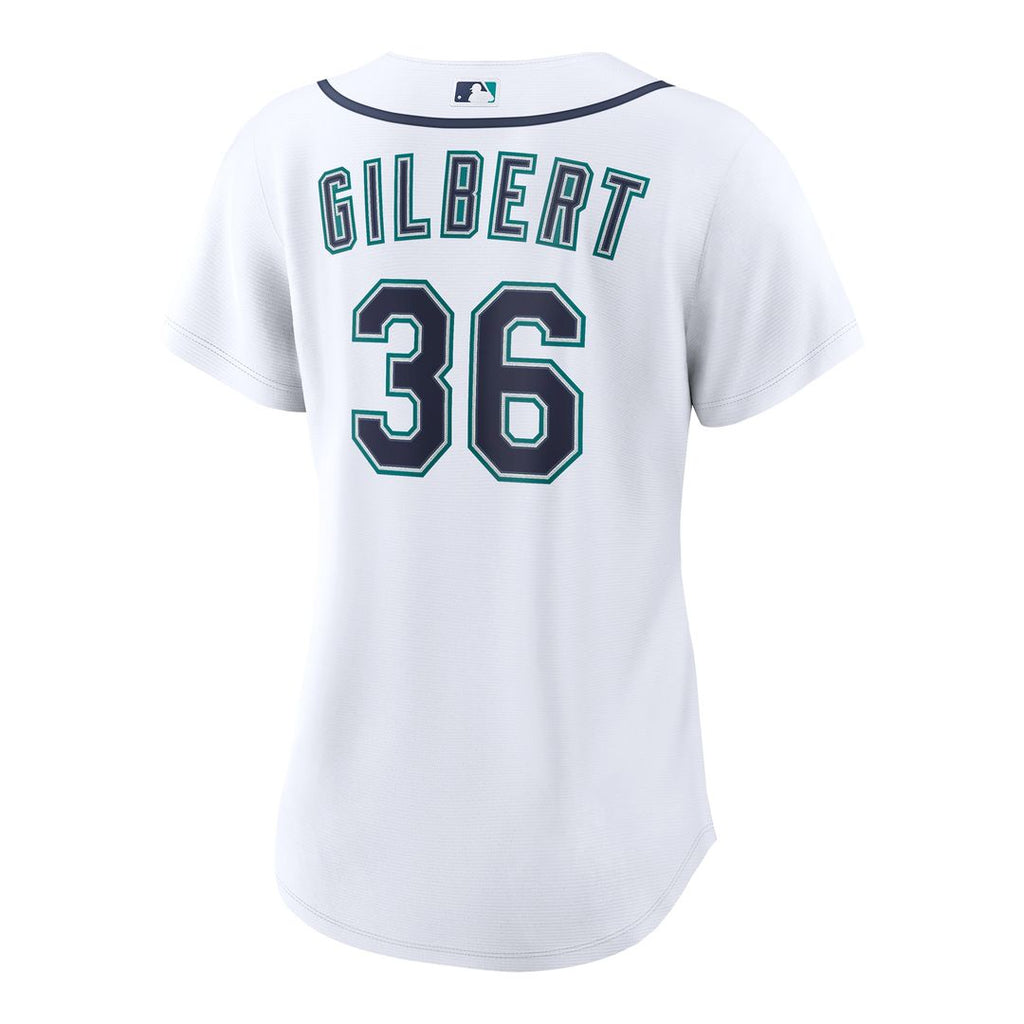 Seattle Mariners Logan Gilbert Nike Women's Home Replica Jersey - White Team Jersey Sports Fan Apparel