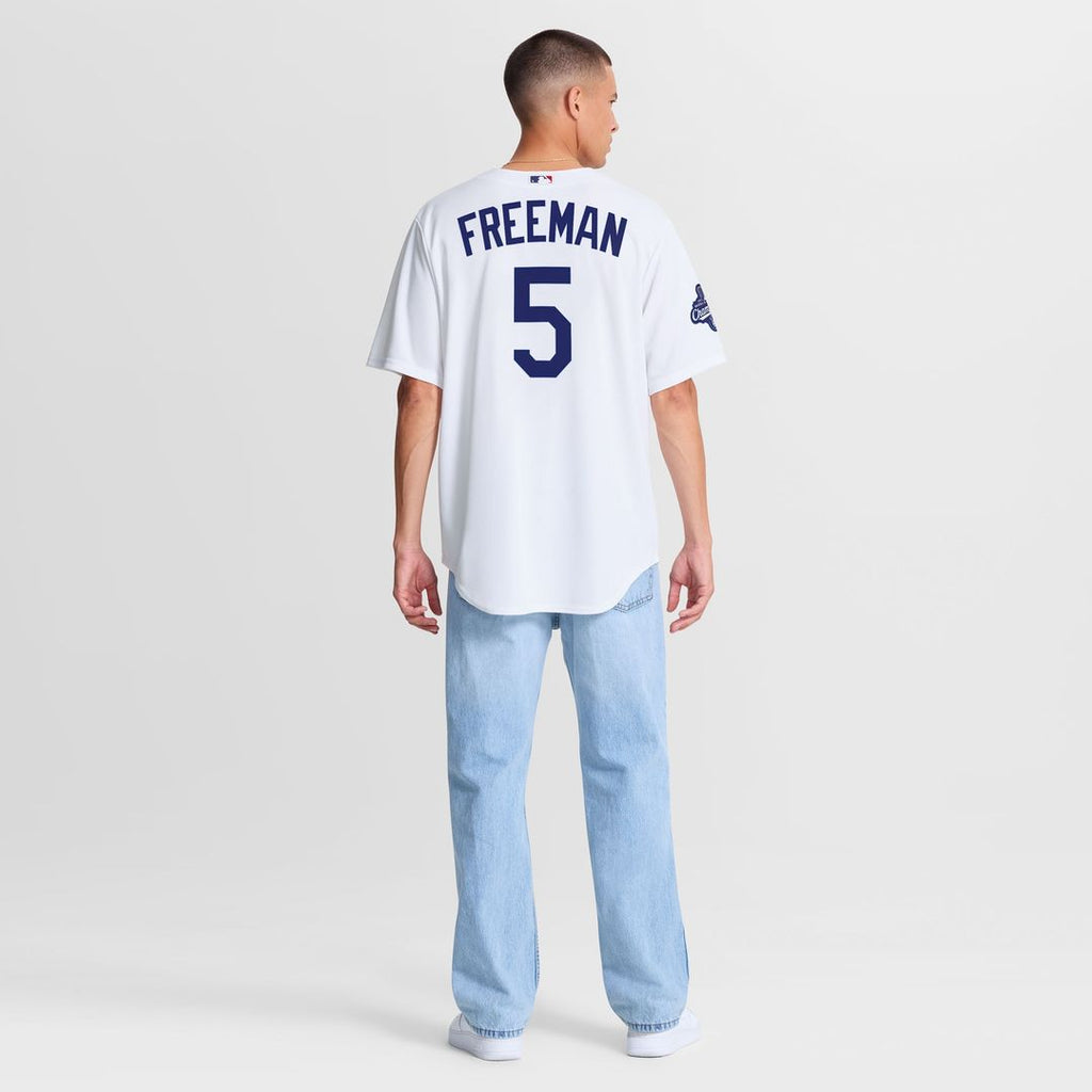 Los Angeles Dodgers Freddie Freeman Nike Home 2025 World Series Champions Replica Jersey - White Team Jersey Sports Fan Apparel