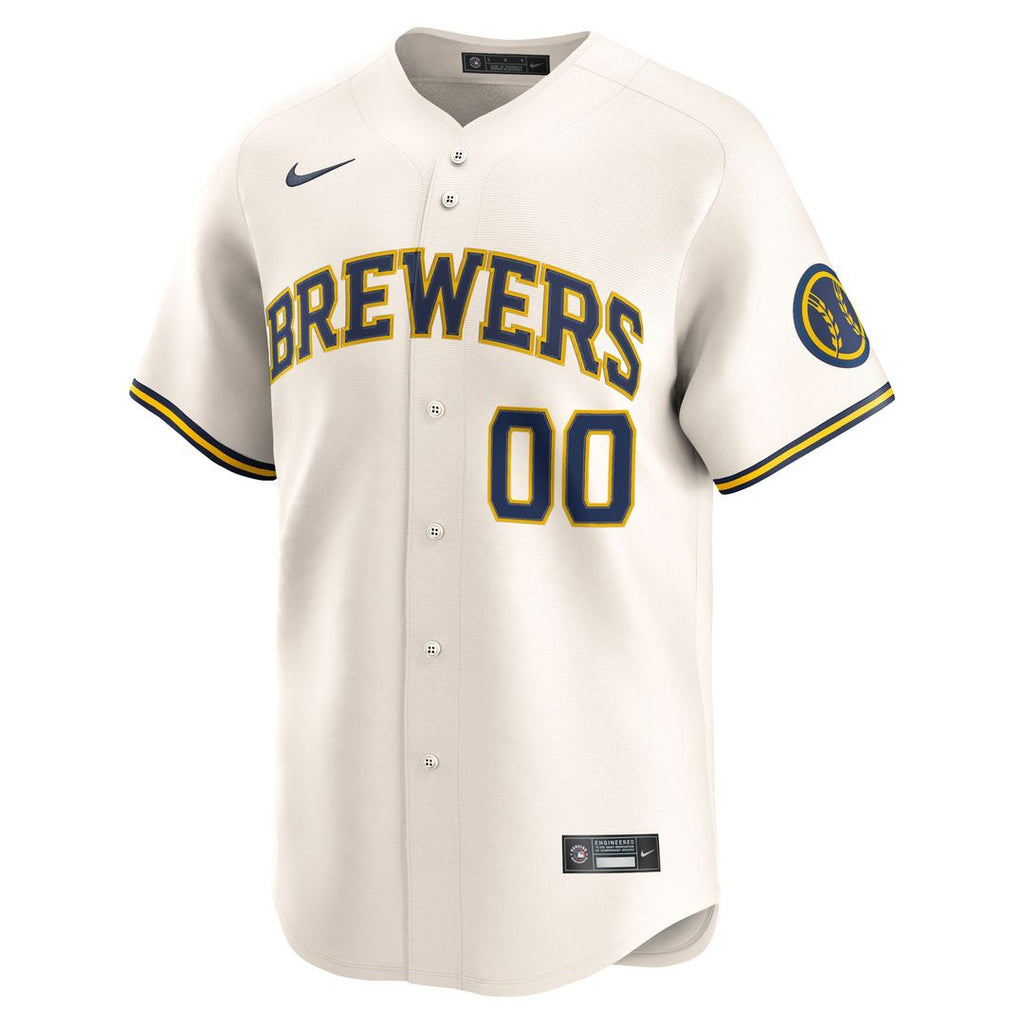 Milwaukee Brewers Nike Home Limited Pick - A - Player Retired Roster Jersey - Cream Team Jersey Sports Fan Apparel