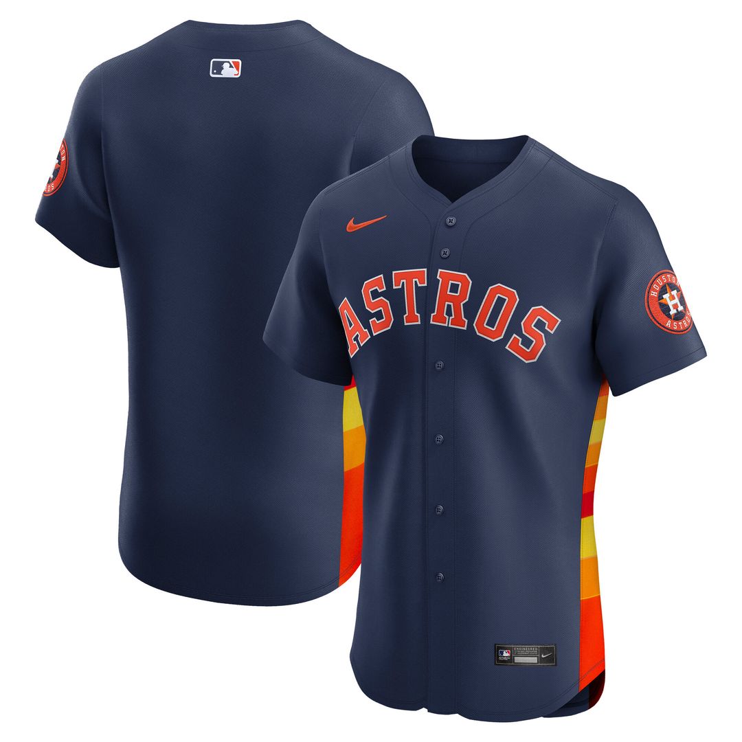 Houston Astros Nike Alternate Elite Jersey - Orange Team Jersey Sports Fan Apparel