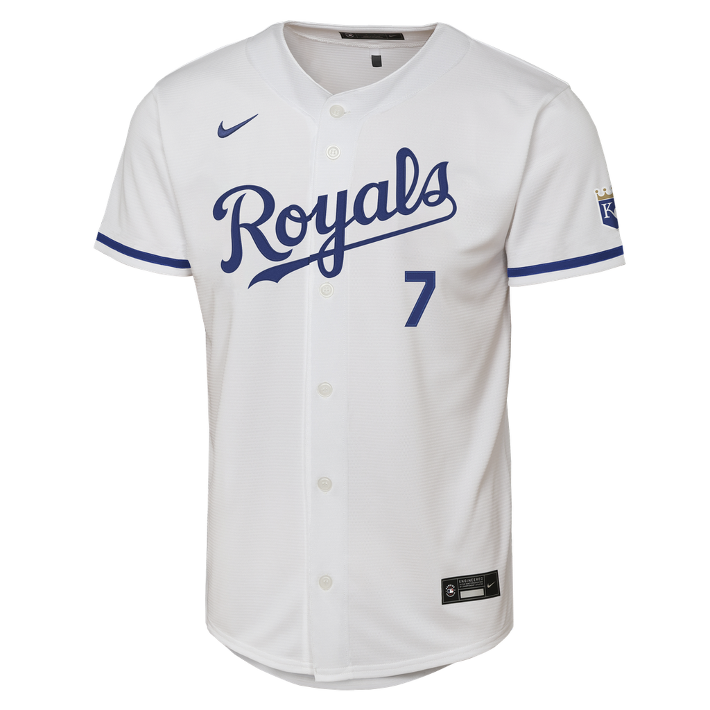 Kansas City Royals Bobby Witt Jr. Nike Youth Home Stadium Jersey - White Team Jersey Sports Fan Apparel
