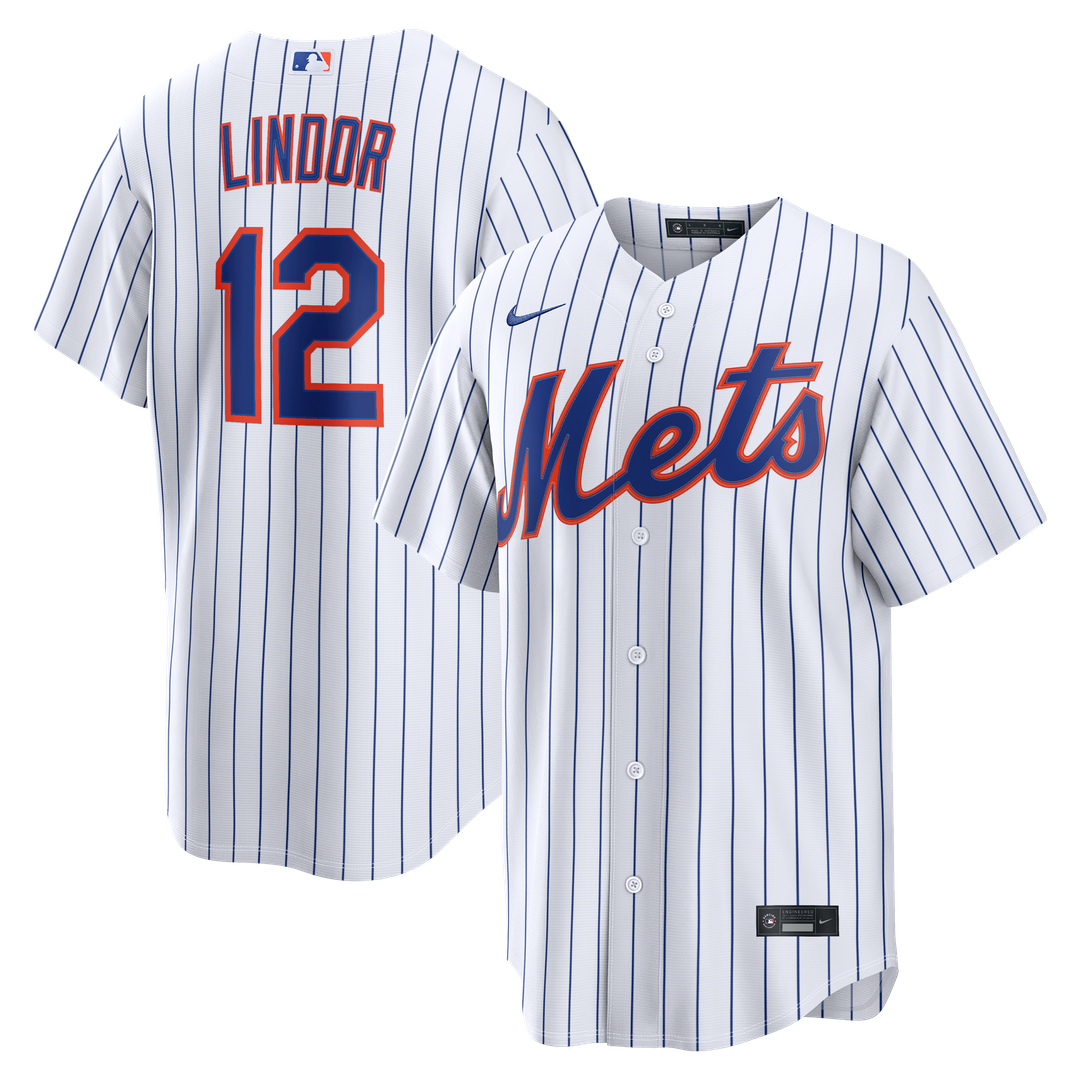 New York Mets Francisco Lindor Nike Home Replica Jersey - White Team Jersey Sports Fan Apparel