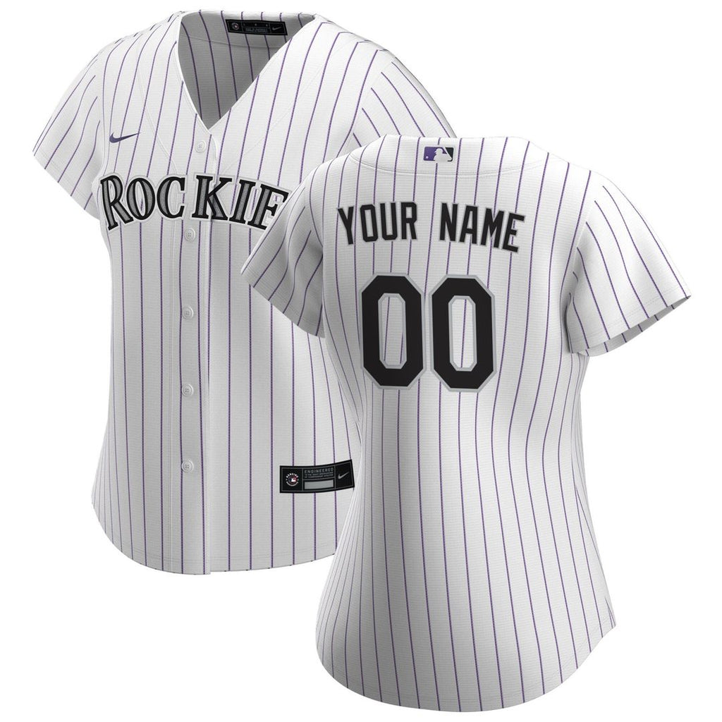 Colorado Rockies Nike Women's Home Replica Custom Jersey - White Team Jersey Sports Fan Apparel