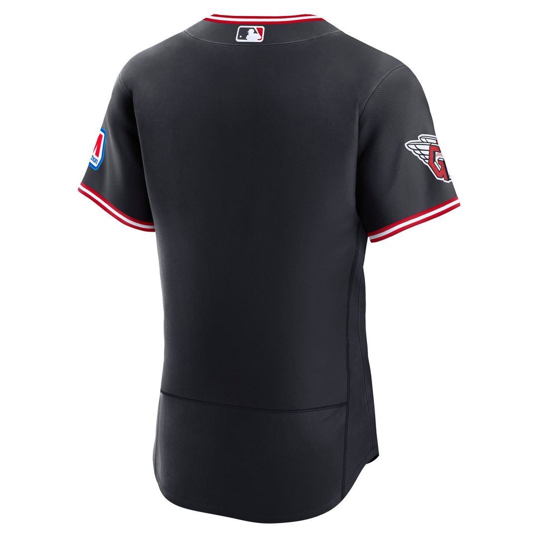 Cleveland Guardians Nike Alternate Authentic Sponsor Patch Jersey - Navy Team Jersey Sports Fan Apparel