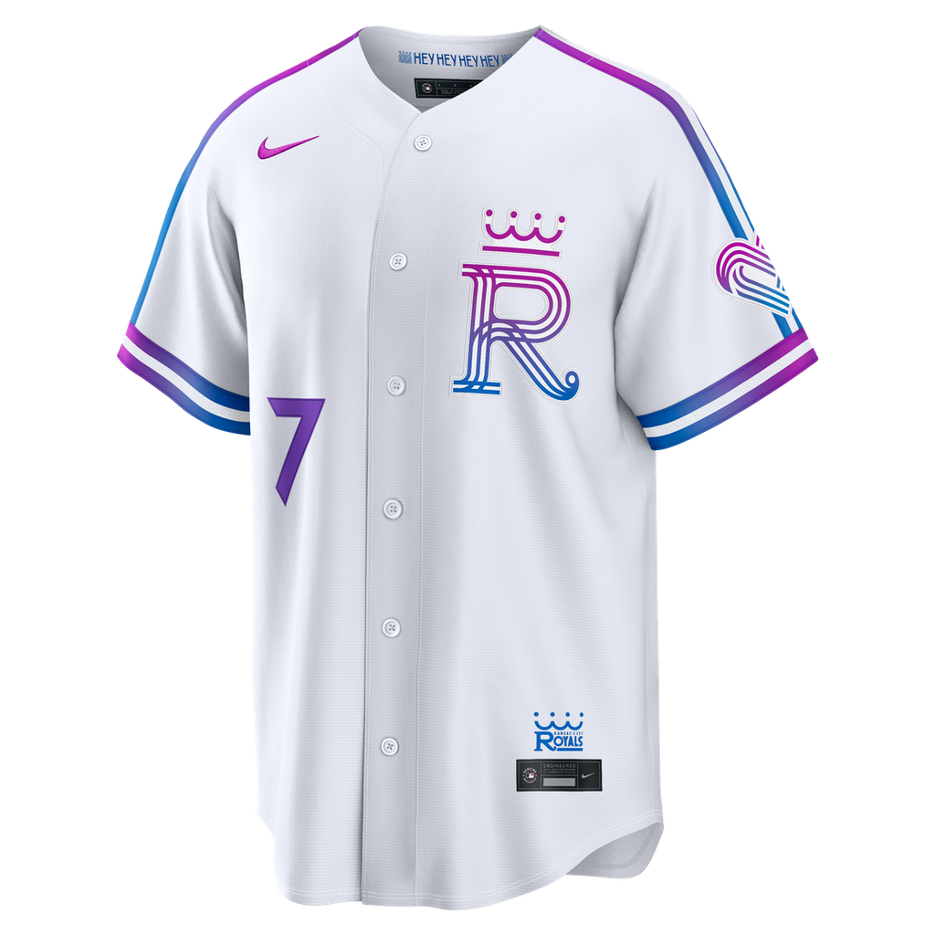 Kansas City Royals Bobby Witt Jr. Nike 2026 City Connect Stadium Jersey - White Team Jersey Sports Fan Apparel