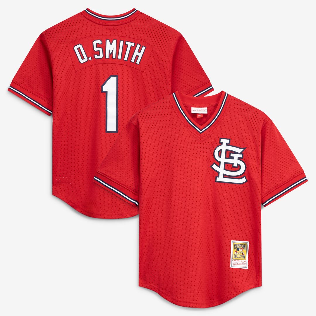 St. Louis Cardinals Ozzie Smith Mitchell & Ness Authentic Batting Practice Jersey - Navy Team Jersey Sports Fan Apparel