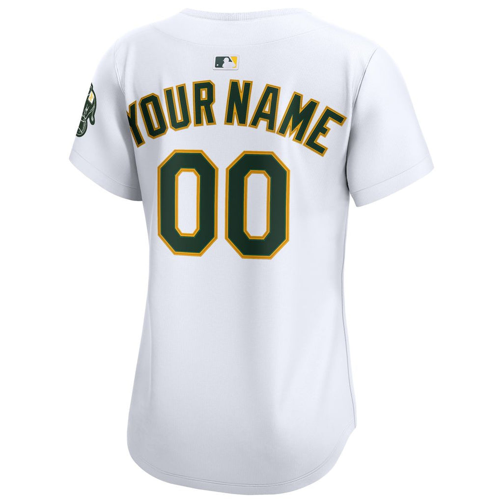 Athletics Nike Women's Home Limited Custom Jersey - White Team Jersey Sports Fan Apparel