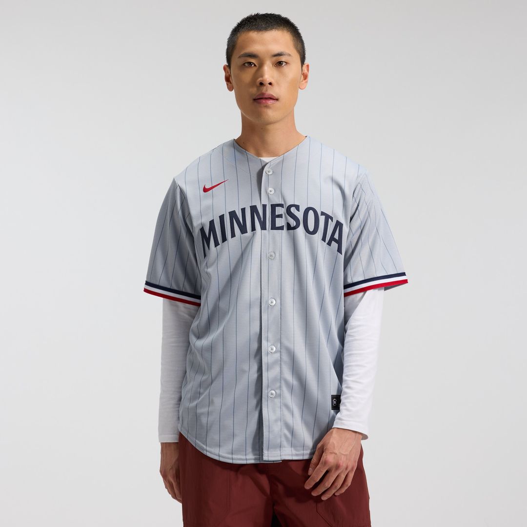 Minnesota Twins Nike Road Replica Team Jersey - Gray Team Jersey Sports Fan Apparel
