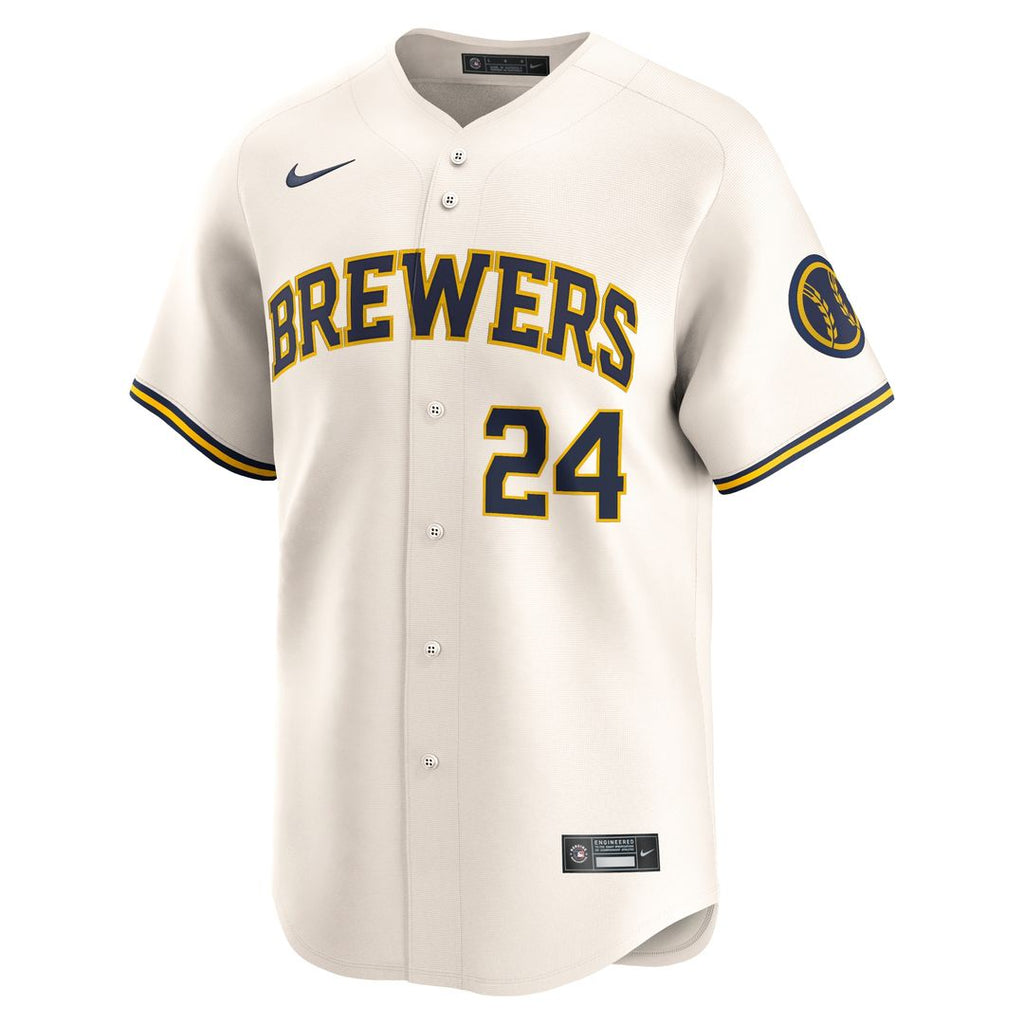 Milwaukee Brewers William Contreras Nike Home Limited Player Jersey - Cream Team Jersey Sports Fan Apparel