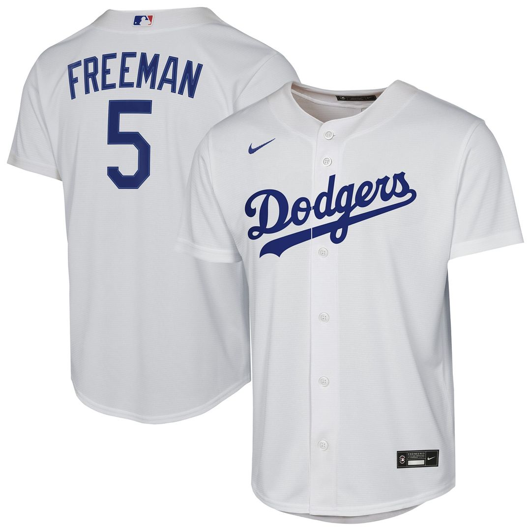 Los Angeles Dodgers Freddie Freeman Nike Youth Home Replica Player Jersey - White Team Jersey Sports Fan Apparel