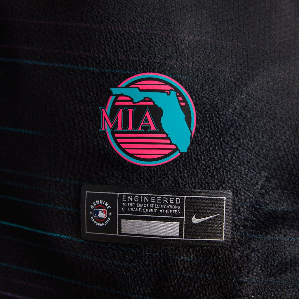 Miami Marlins Nike Women's 2025 City Connect Limited Jersey - Black Team Jersey Sports Fan Apparel