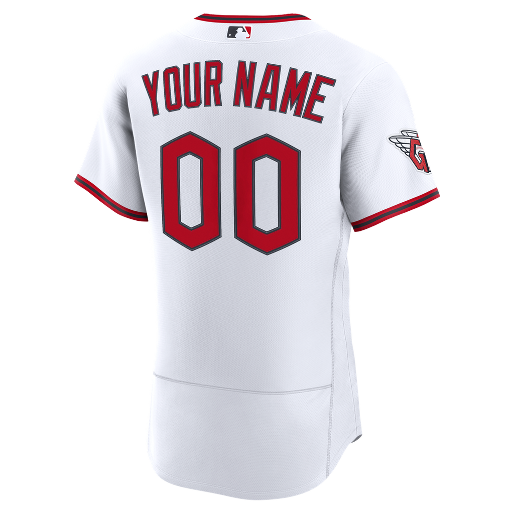 Cleveland Guardians Nike Home Authentic Custom Jersey - White Team Jersey Sports Fan Apparel