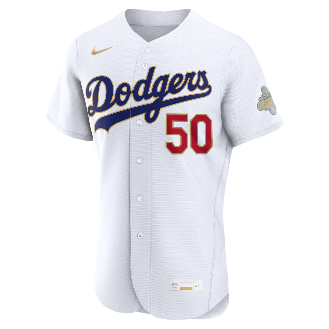 Los Angeles Dodgers Mookie Betts Nike 2026 Gold Collection Authentic Jersey - White Team Jersey Sports Fan Apparel
