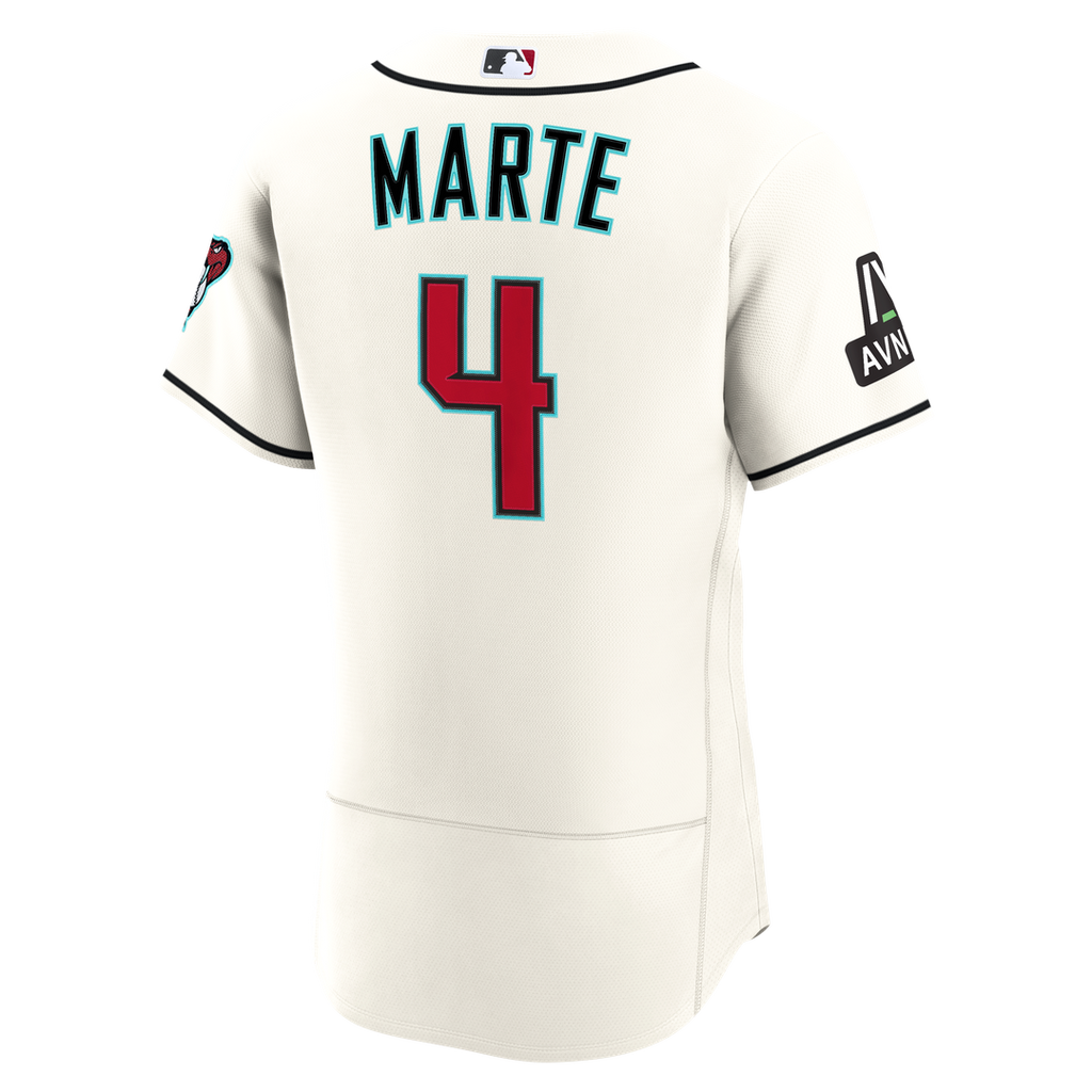Arizona Diamondbacks Ketel Marte Nike Home Authentic Sponsor Patch Jersey - Cream Team Jersey Sports Fan Apparel