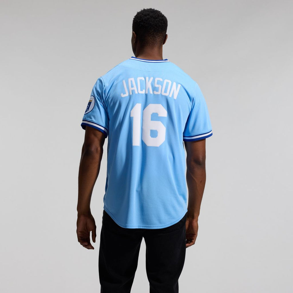 Kansas City Royals Bo Jackson Nike Throwback Cooperstown Limited Jersey - Light Blue Team Jersey Sports Fan Apparel