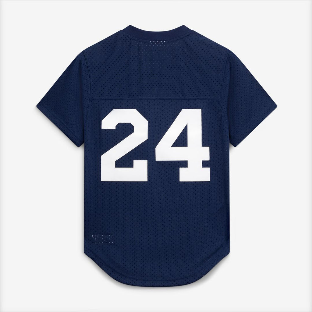 New York Yankees Rickey Henderson Mitchell & Ness Cooperstown Mesh Batting Practice Button - Up Jersey - Navy Team Jersey Sports Fan Apparel