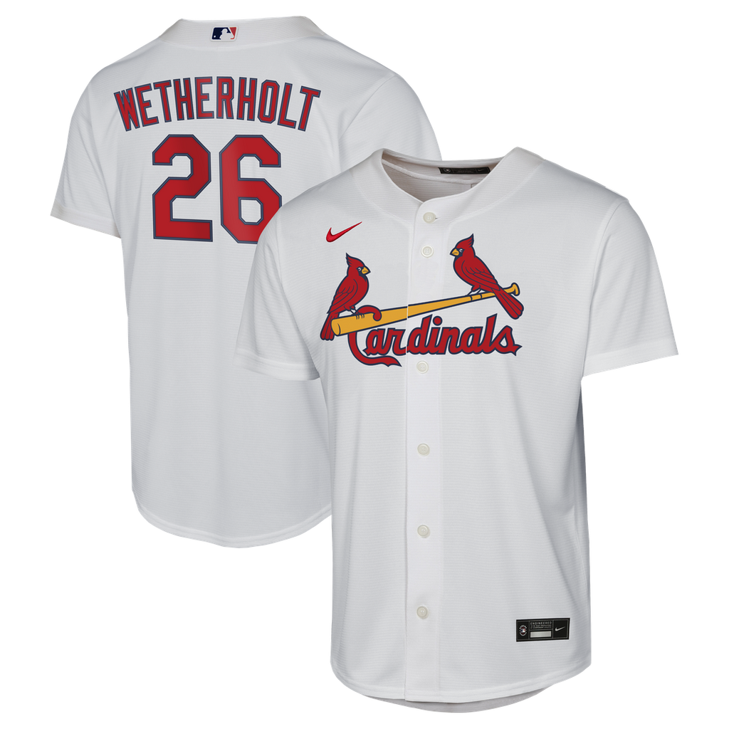 St. Louis Cardinals JJ Wetherholt Nike Youth Home Replica Jersey - White Team Jersey Sports Fan Apparel