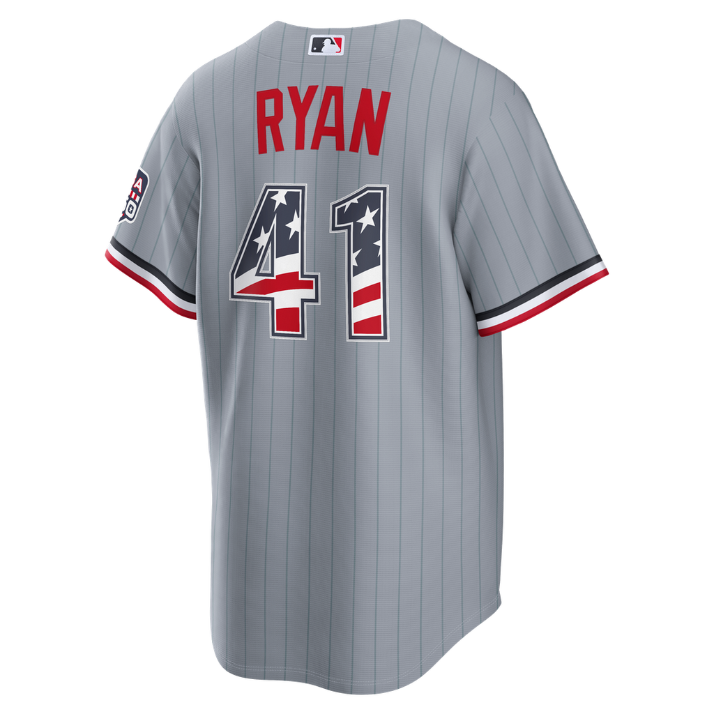 Minnesota Twins Joe Ryan Nike USA 250 Fourth of July Road Stadium Jersey - Gray Team Jersey Sports Fan Apparel