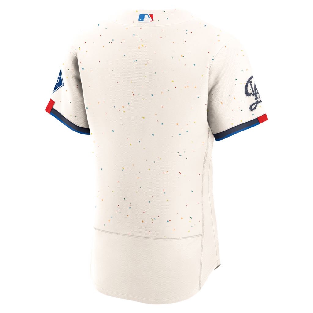 Los Angeles Dodgers Nike City Connect Authentic Sponsor Patch Jersey - Cream Team Jersey Sports Fan Apparel