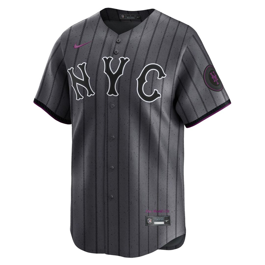 New York Mets Nike 2024 City Connect Limited Jersey - Graphite Team Jersey Sports Fan Apparel