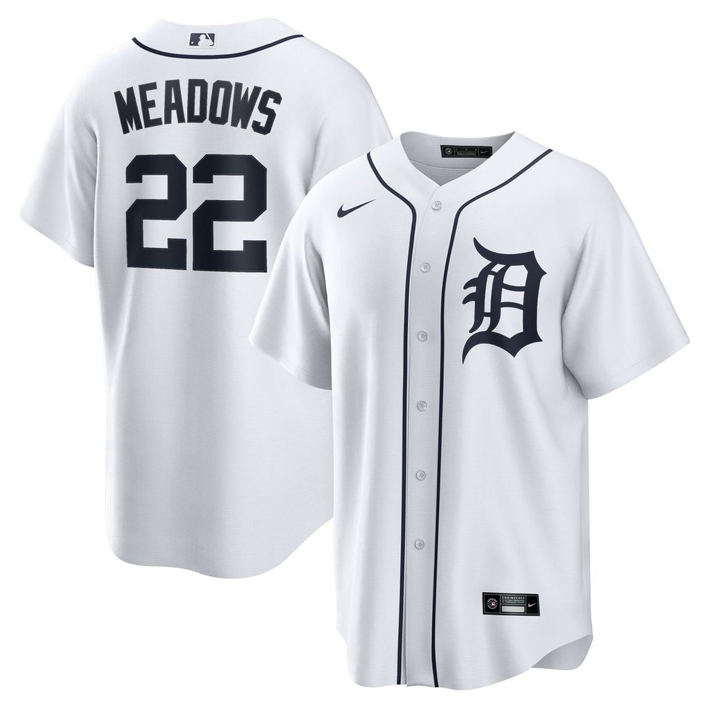Detroit Tigers Parker Meadows Nike Home Replica Jersey - White Team Jersey Sports Fan Apparel